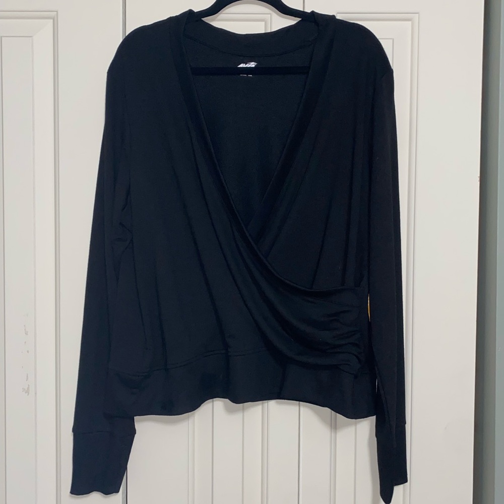 Avia Black Women's Draped Sweatshirt Sz XXXL